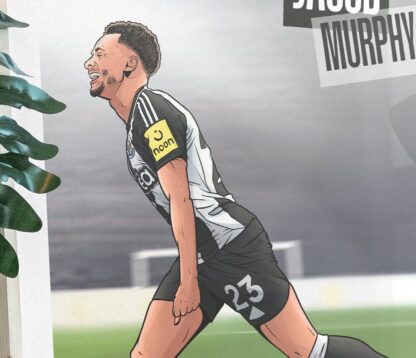 Jacob Murphy vs Leicester City 24/25 Print - Image 3